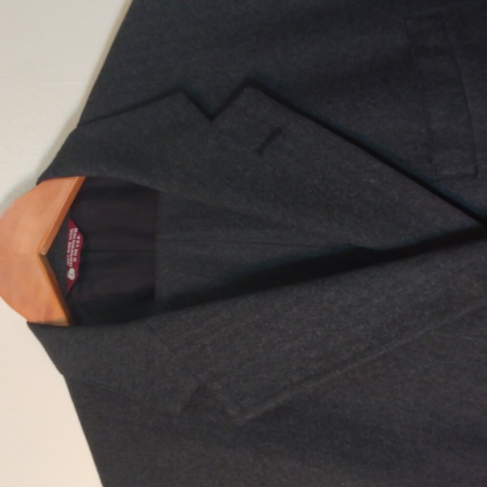 Vintage Jos. A. Bank Clothiers Gray Twill Weave Wool Suit  44L*